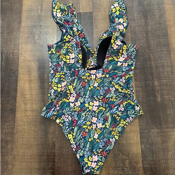 Summersalt x Rifle Paper Co. Swimsuit The Ruffle Backflip Size 16 - Picture 3 of 7